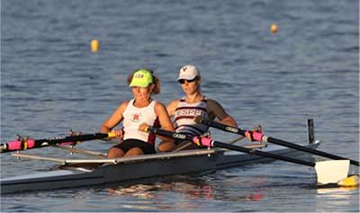 two members rowing